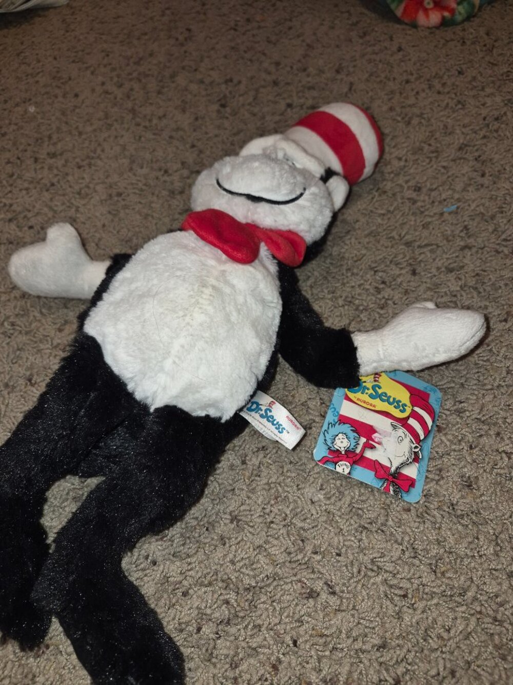 Aurora Dr Seuss Cat in the Hat Plush 16 Inch Stuffed Animal Toy New W/Tags - Picture 5 of 9